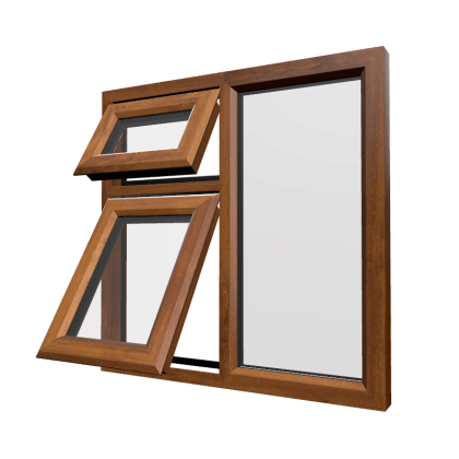 uPVC Window Golden Oak