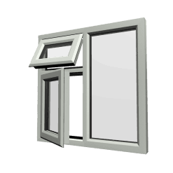 uPVC Window Agate Grey