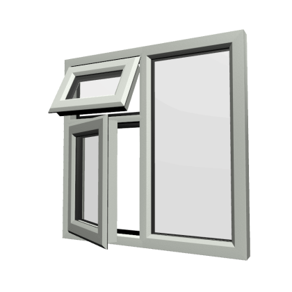 uPVC Window Agate Grey