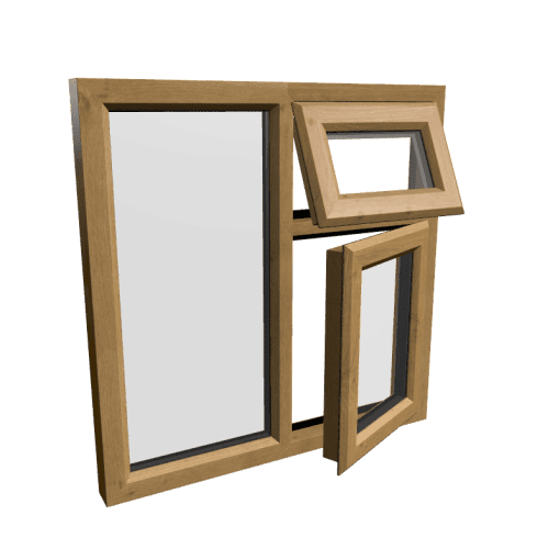 uPVC Window Irish Oak