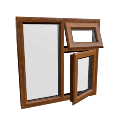 uPVC Window Golden Oak
