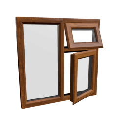 uPVC Window Golden Oak