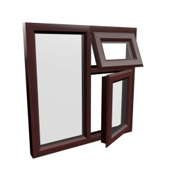 uPVC Window Rosewood Woodgrain