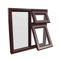 uPVC Window Rosewood Woodgrain