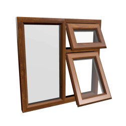 uPVC Window Golden Oak
