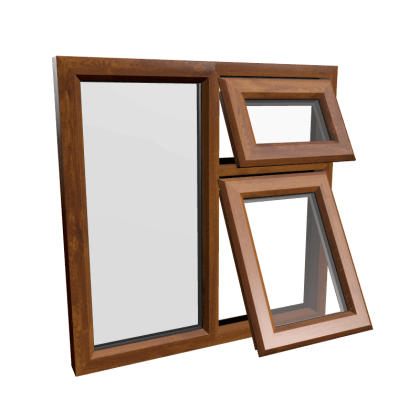 uPVC Window Golden Oak