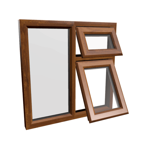 uPVC Window Golden Oak