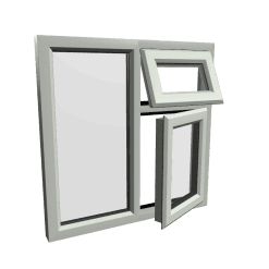 uPVC Window Agate Grey