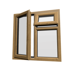 uPVC Window Irish Oak