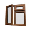 uPVC Window Golden Oak