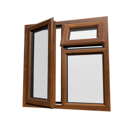 uPVC Window Golden Oak