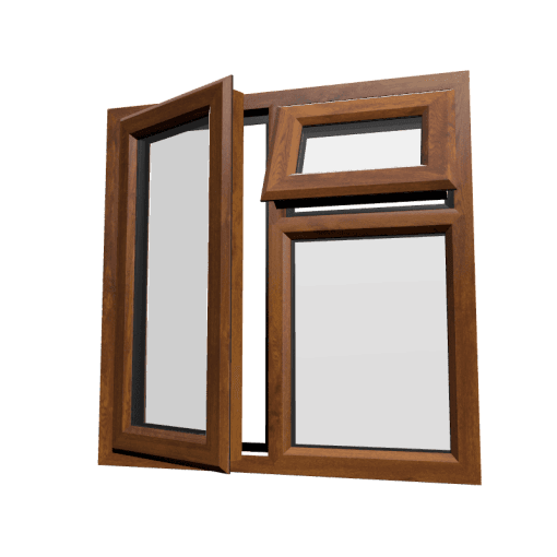 uPVC Window Golden Oak