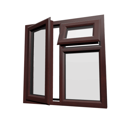 uPVC Window Rosewood Woodgrain