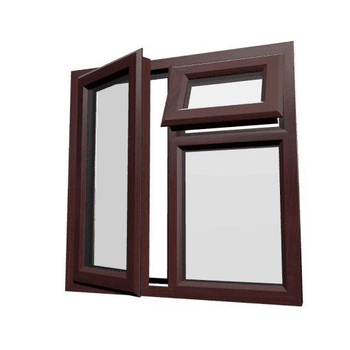 uPVC Window Rosewood Woodgrain