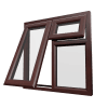 uPVC Window Rosewood Woodgrain