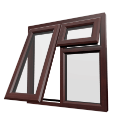 uPVC Window Rosewood Woodgrain