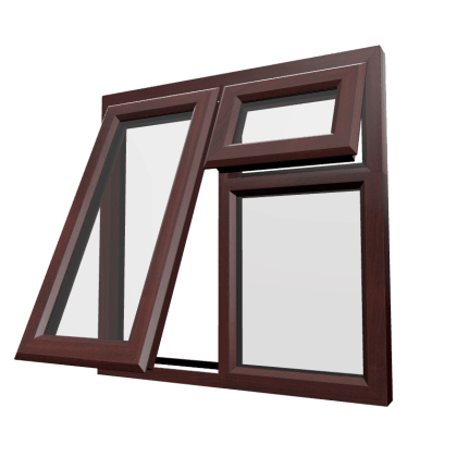 uPVC Window Rosewood Woodgrain