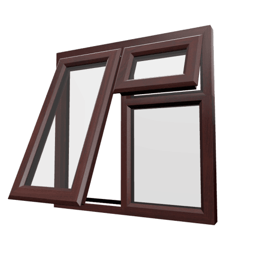 uPVC Window Rosewood Woodgrain