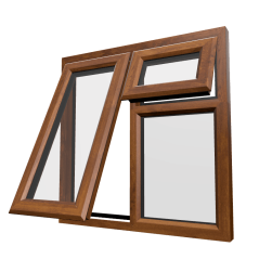 uPVC Window Golden Oak