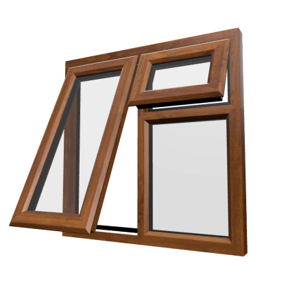 uPVC Window Golden Oak