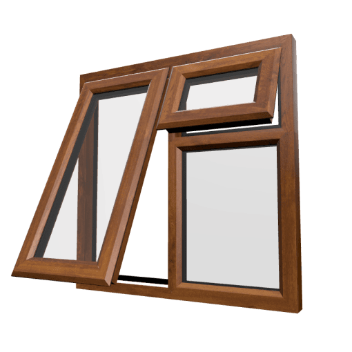 uPVC Window Golden Oak