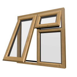 uPVC Window Irish Oak