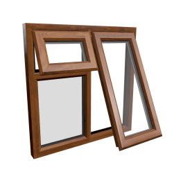 uPVC Window Golden Oak