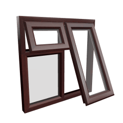 uPVC Window Rosewood Woodgrain