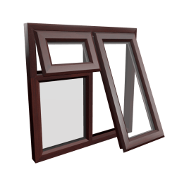 uPVC Window Rosewood Woodgrain