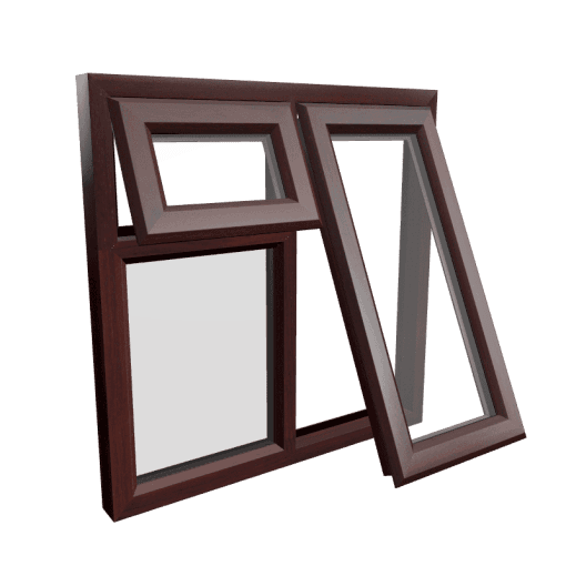 uPVC Window Rosewood Woodgrain