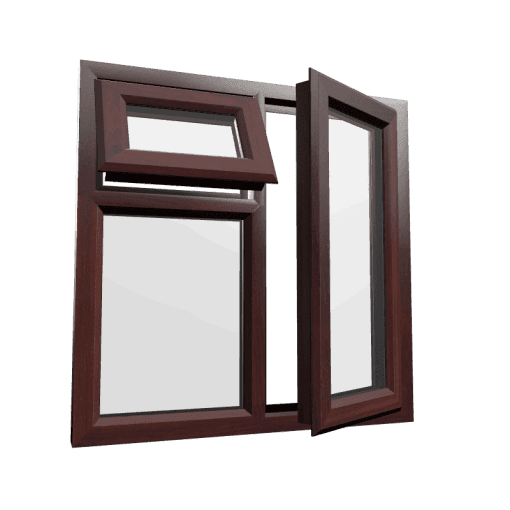 uPVC Window Rosewood Woodgrain