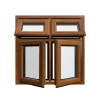 uPVC Window Golden Oak