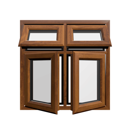 uPVC Window Golden Oak