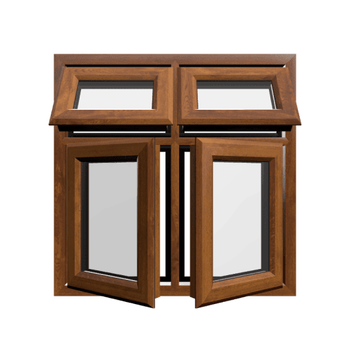uPVC Window Golden Oak