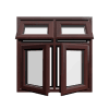 uPVC Window Rosewood Woodgrain