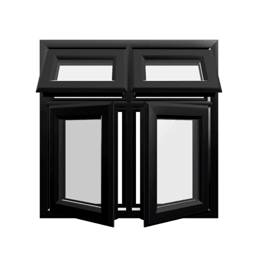 uPVC Window Black Woodgrain