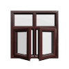 uPVC Window Rosewood Woodgrain