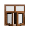 uPVC Window Golden Oak