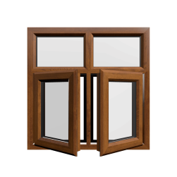 uPVC Window Golden Oak
