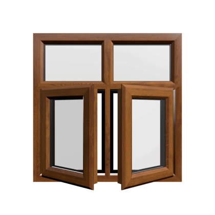 uPVC Window Golden Oak