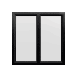 uPVC Window Black Woodgrain