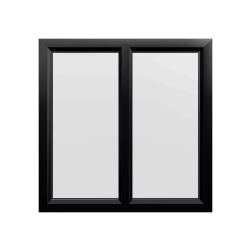 uPVC Window Black Woodgrain
