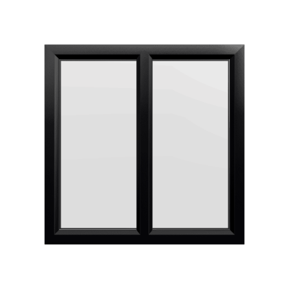 uPVC Window Black Woodgrain