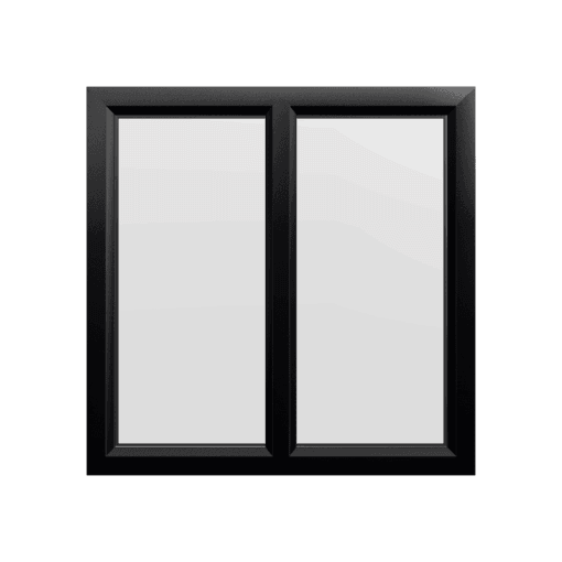 uPVC Window Black Woodgrain