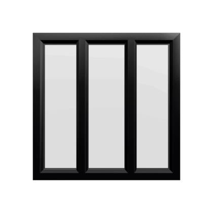 uPVC Window Black Woodgrain