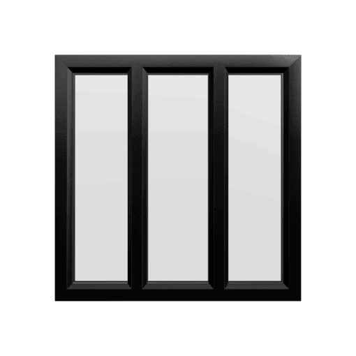 uPVC Window Black Woodgrain