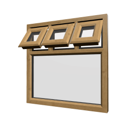 uPVC Window Irish Oak