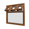 uPVC Window Golden Oak