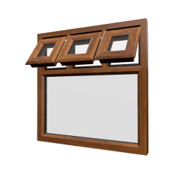 uPVC Window Golden Oak