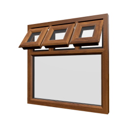 uPVC Window Golden Oak